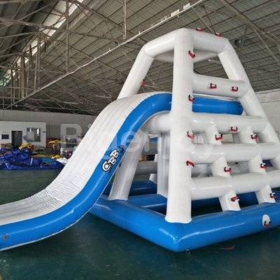 Inflatable water floating pool air mattress slides