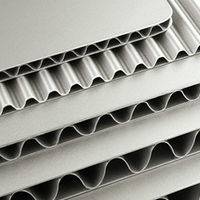 8mm thick aluminum corrugated panels for ceilings and wall