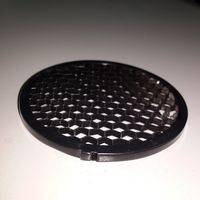 Round Shape Extrusion Framed Black Painted Aluminum Honeycomb for Lighting