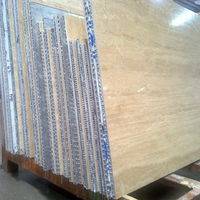 25mm Thick Beige Travertine Faced Stone Honeycomb Composite Panels
