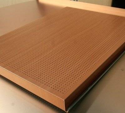 Wood Color Perforated Honeycomb Ceiling Panels