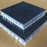 Black Marble Stone Composite with Aluminum Honeycomb Panels