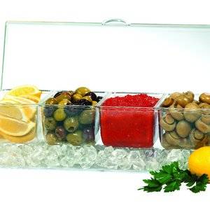 Bar condiment caddy, manufacturer sell directly crystal chill It condiment Server