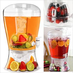 Clear drink dispenser with ice core, food grade acrylic new style as seen on TV beverage dispenser