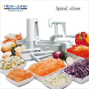 Tri-Blade Plastic Spiral Vegetable Slicer Cutter