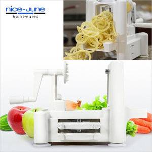 Tri-Blade Plastic Spiral Vegetable Slicer Cutter