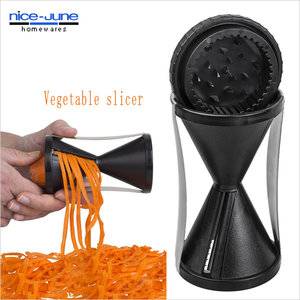 Black color Plastic Turning Spirelli Vegetable Spiral Slicer Julienne Slicer