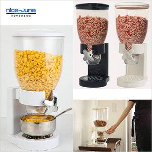 Unique Countertop Dual plastic bulk Dry food cereal candy dispenser