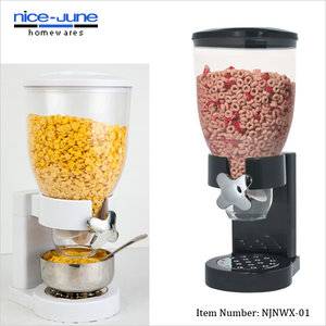 Plastic Bulk Dry food Dispenser countertop dual and single cereal Dispenser Candy Food dispenser