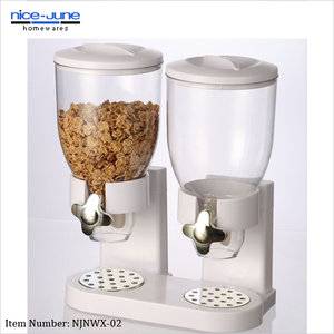 White color double head cereal dispenser