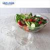 Oval shape Crystal Clear BPA Free Plastic 12 inch Chip & Dip serving Bowl set