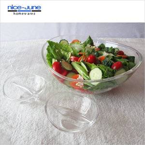 Oval shape Crystal Clear BPA Free Plastic 12 inch Chip & Dip serving Bowl set