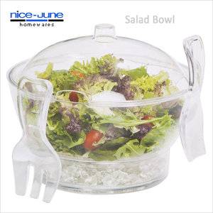 Best quality Food grade shatterproof Acrylic Chilled salad bowl