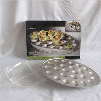 Iced Eggs Holds,Egg Halves,24 Iced Eggs Platter,egg serving tray