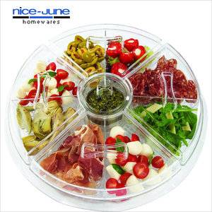 Revolving Durable Acrylic Appetizer On Ice Tray