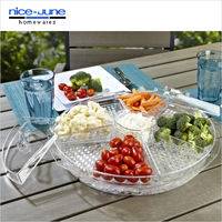 serving platter,Food tray,ice serving tray,chilled serving tray,Acrylic Appetizer,Appetizer On Ice,On Ice Tray,Revolving tray