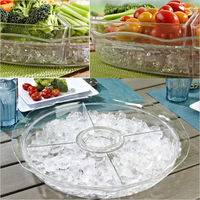 serving platter,Food tray,ice serving tray,chilled serving tray,Acrylic Appetizer,Appetizer On Ice,On Ice Tray,Revolving tray