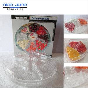 Best quality crystal clear Shatterproof Acrylic 4 Compartments Chiller