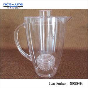 2015 New Style Sturdy Acrylic Pitcher with infuser and Ice Core