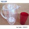 Best Quality BPA Free Acrylic Iced Belly Pitcher with Built-in ice Tube