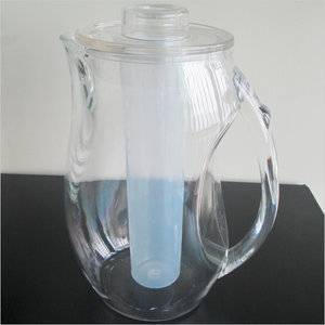 Acrylic Pitcher with Interchangeable Fruit Infuser and Ice Cores, 72 oz (2 Liters)