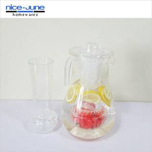 Unbreakable 2 in 1 acrylic infuser cooler water plastic juice pitcher