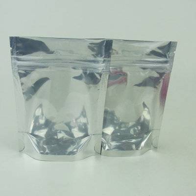 bolsa de papel de aluminio transparente con ziplock
